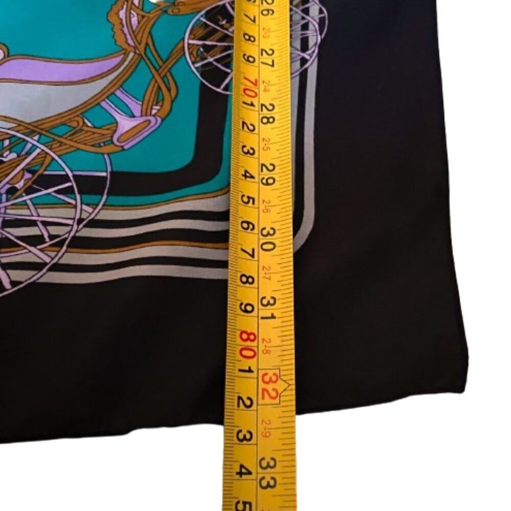 Vintage large  80s 32" x 35" fun print scarf wrap - Picture 12 of 13